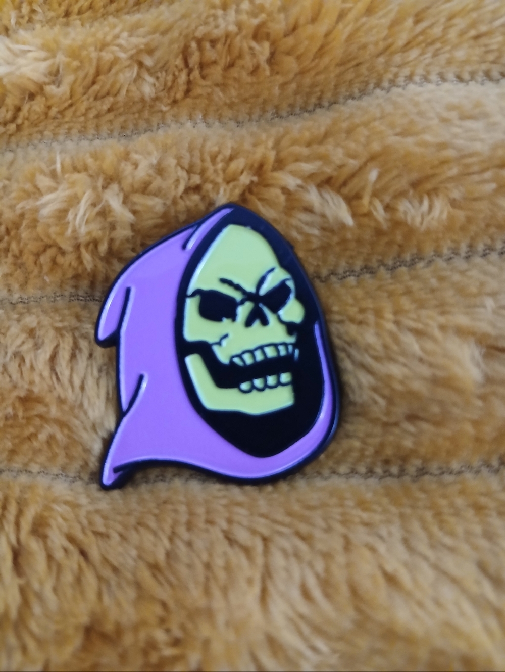 New Skeletor Enamel Pin Retro Cartoon Style Collectors Pin